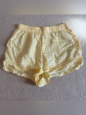 Colsie Yellow Gingham Pajama Shorts